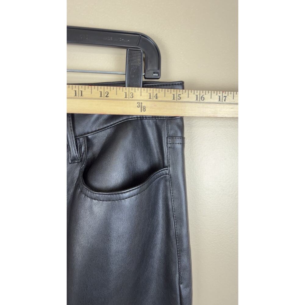 Dear John Jeanne Cropped Flare Mid Rise Vegan Leather Pants Women’s Size 29 - Picture 7 of 14